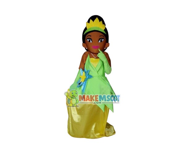 Tiana Princess Mascot Costume of The Princess and the Frog Fancy Dress Tiana Princess Mascot Costume of The Princess and the Frog Fancy Dress