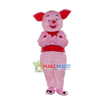Cute Pink Piglet Pig Cartoon Mascot Costume Fancy Party Dress