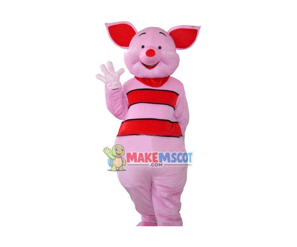 Cute Pink Piglet Pig Cartoon Mascot Costume Fancy Party Dress
