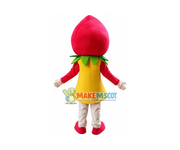 Strawberry Shortcake Girl Cartoon Adult Mascot Costume