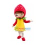Strawberry Shortcake Girl Cartoon Adult Mascot Costume