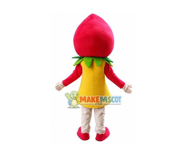 Strawberry Shortcake Girl Cartoon Adult Mascot Costume