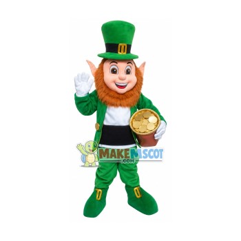 Friendly Irish Leprechaun Mascot Costume