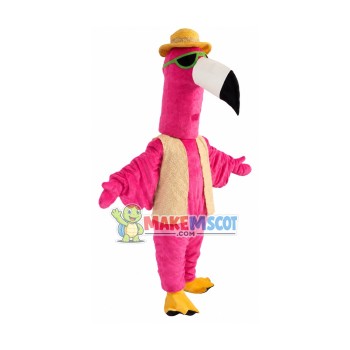 Red Flamingo Mascot Costume Red Flamingo Mascot Costume