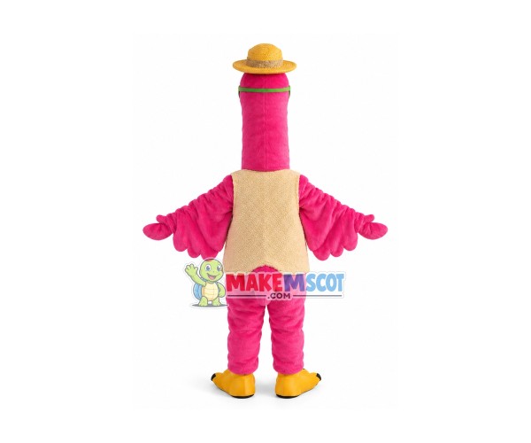Red Flamingo Mascot Costume Red Flamingo Mascot Costume