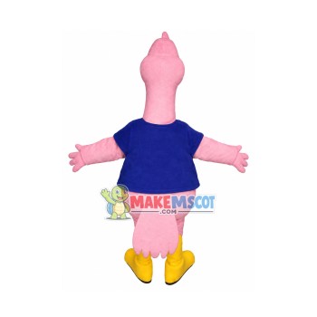 Cool Pink Flamingo Mascot Costume Cool Pink Flamingo Mascot Costume