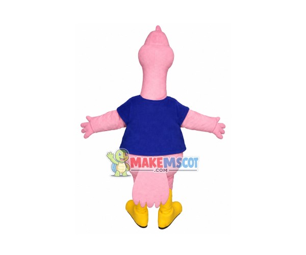 Cool Pink Flamingo Mascot Costume