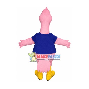 Cool Pink Flamingo Mascot Costume