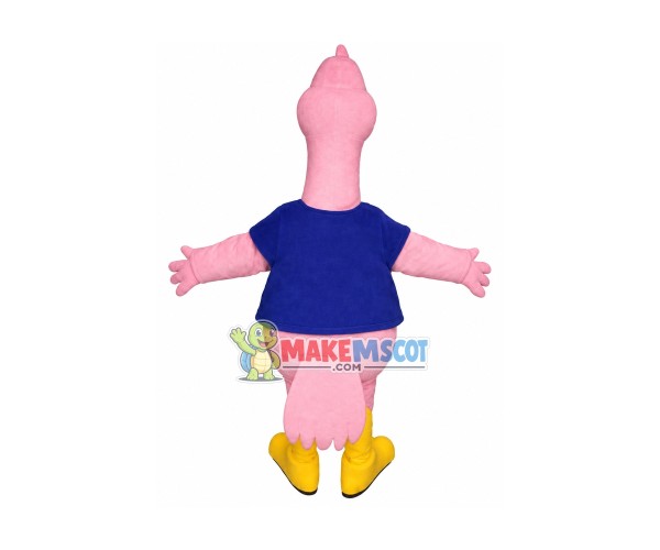 Cool Pink Flamingo Mascot Costume Cool Pink Flamingo Mascot Costume