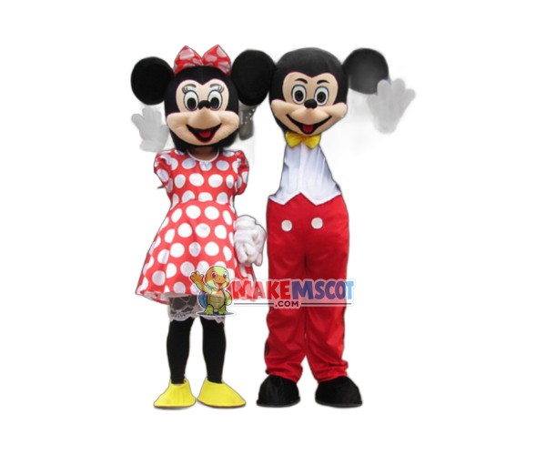 Disney Minnie Mickey Mouse Mascot Costume (US IN STOCK) Disney Minnie Mickey Mouse Mascot Costume (US IN STOCK)