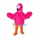 Pink Furry Flamingo Mascot Costume Pink Furry Flamingo Mascot Costume