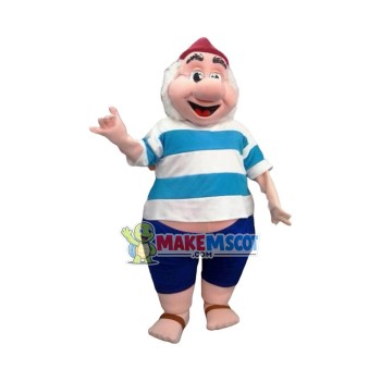Happy Old Pirate Mascot Costume Happy Old Pirate Mascot Costume