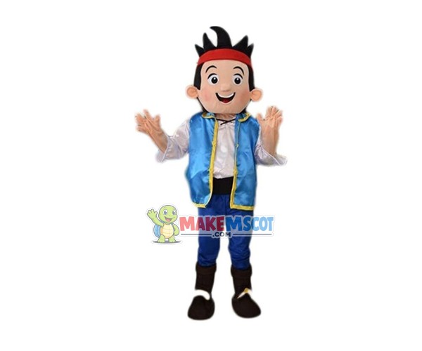 Cheap Jake Neverland Pirate Mascot Costume Cheap Jake Neverland Pirate Mascot Costume