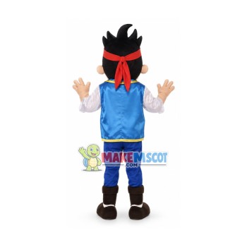 Cheap Jake Neverland Pirate Mascot Costume Cheap Jake Neverland Pirate Mascot Costume