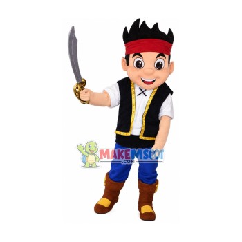 New Jake the Neverland Pirate Mascot Costume New Jake the Neverland Pirate Mascot Costume