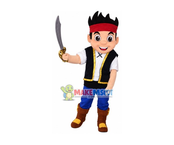 New Jake the Neverland Pirate Mascot Costume New Jake the Neverland Pirate Mascot Costume