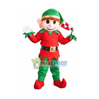 Elf Mascot Costume Adult Christmas Elf Costume
