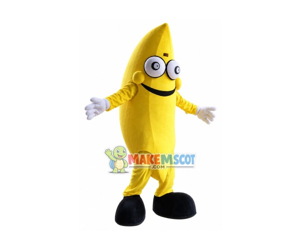 Smiling Banana Mascot Costume Smiling Banana Mascot Costume