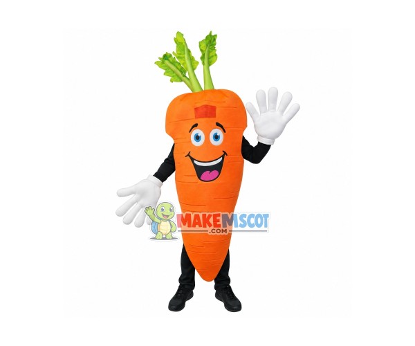 Carrot Waver Adult Mascot Costume Carrot Waver Adult Mascot Costume