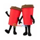 Red Coffee Cup Mascot Costume Red Coffee Cup Mascot Costume