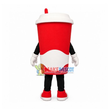 Beautiful Coffee Cup Mascot Costume Beautiful Coffee Cup Mascot Costume