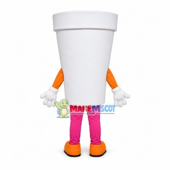 Cuppy Cup Mascot Costume Cuppy Cup Mascot Costume