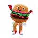 Happy Adult Hamburger Mascot Costume Happy Adult Hamburger Mascot Costume