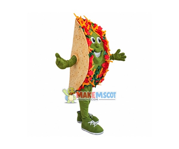Taco Food Mascot Costume Taco Food Mascot Costume