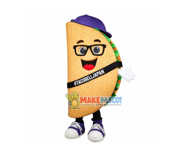 Happy Lightweight Taco Mascot Costume Happy Lightweight Taco Mascot Costume