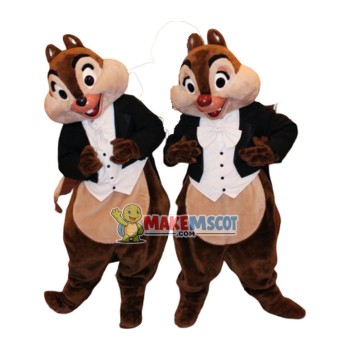 Handsome Chip & Dale Chipmunk Mascot Costume Handsome Chip & Dale Chipmunk Mascot Costume
