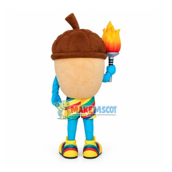 Happy Acorn Mascot Costume Happy Acorn Mascot Costume