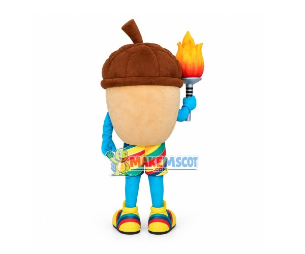 Happy Acorn Mascot Costume Happy Acorn Mascot Costume