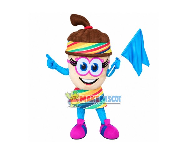 Beautiful Acorn Mascot Costume Beautiful Acorn Mascot Costume