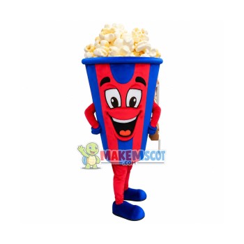 Happy Popcorn Mascot Costume Happy Popcorn Mascot Costume