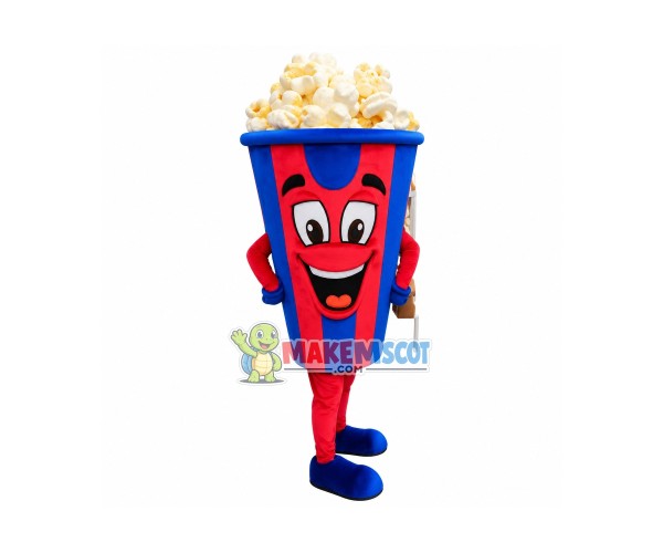 Happy Popcorn Mascot Costume Happy Popcorn Mascot Costume