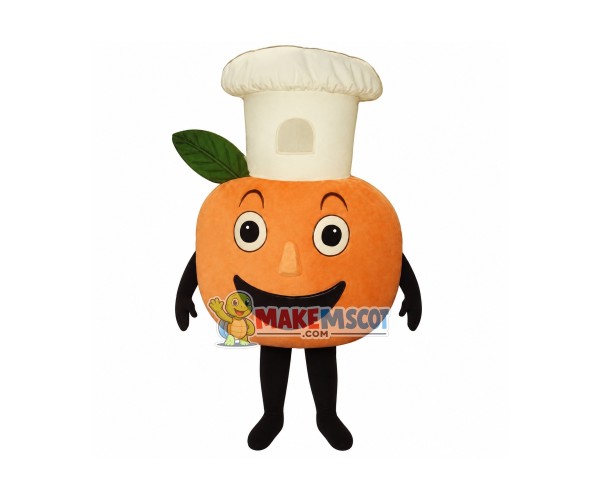 Baker Peach Mascot Costume Baker Peach Mascot Costume