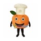 Baker Peach Mascot Costume