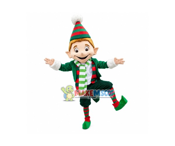 Big Elfie Mascot Costume Big Elfie Mascot Costume
