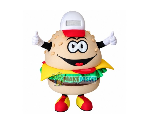 Happy Burger Mascot Costume
