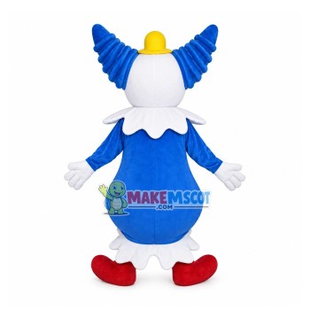 Happy Blue Clown Mascot Costume Happy Blue Clown Mascot Costume