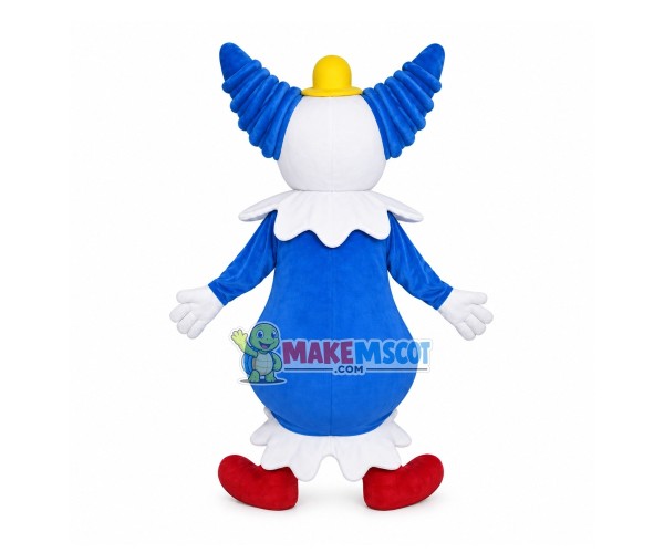 Happy Blue Clown Mascot Costume Happy Blue Clown Mascot Costume