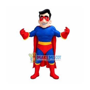Blue & Red Superhero Mascot Costume Blue & Red Superhero Mascot Costume