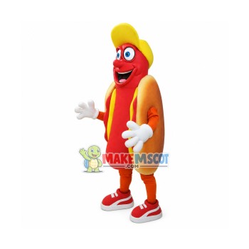 Smiling Hot Dog Mascot Costume