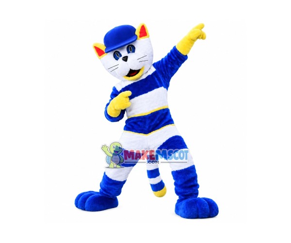 Cappie The Cat Mascot Costume Cappie The Cat Mascot Costume