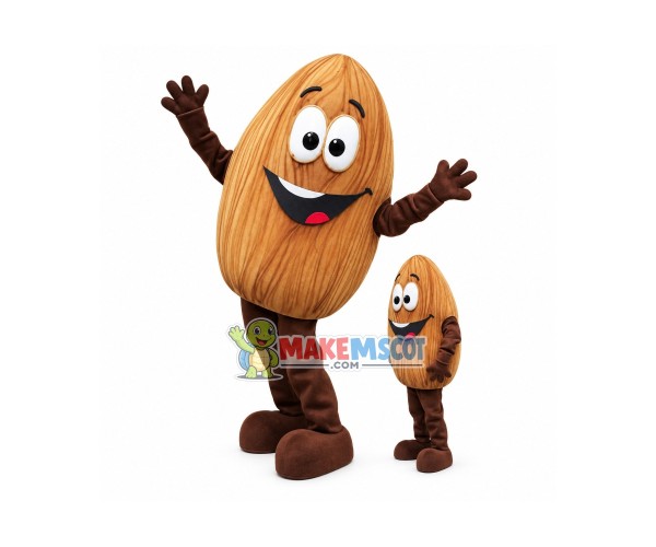 Cute Almond Mascot Costume Cute Almond Mascot Costume