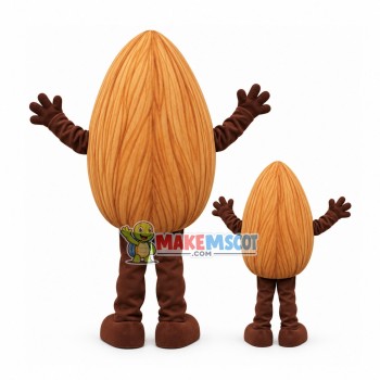 Cute Almond Mascot Costume Cute Almond Mascot Costume