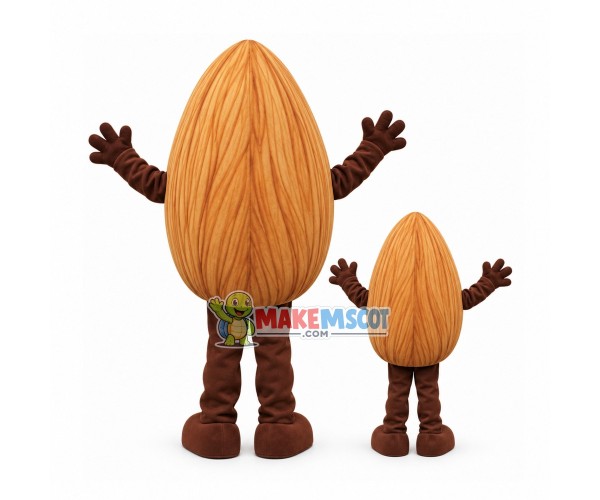 Cute Almond Mascot Costume Cute Almond Mascot Costume