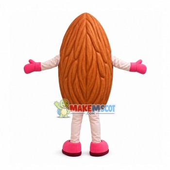 Happy Almond Mascot Costume Happy Almond Mascot Costume