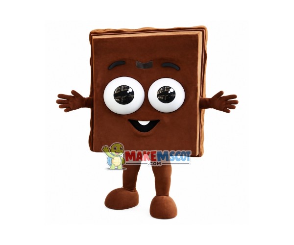 Happy Chocolate Mascot Costume Happy Chocolate Mascot Costume