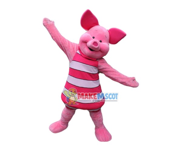 Happy Piglet Pig Mascot Costume Happy Piglet Pig Mascot Costume